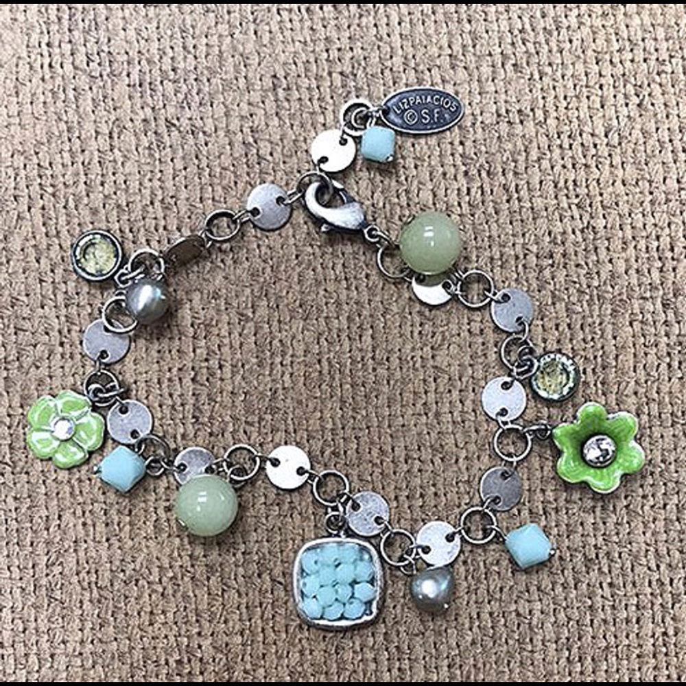 Liz Palacios Flowers and Sky Charm Bracelet-Boutique